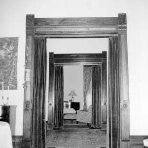 Looking north from dining room into music room