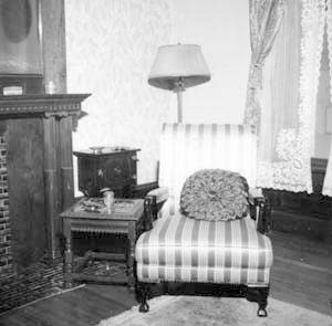 Chaise lounge in northwest corner