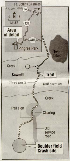 Map of crash site