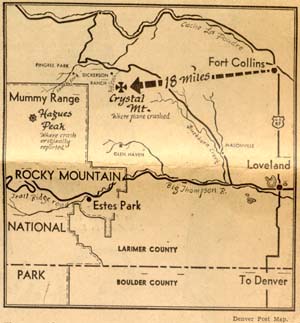 Map of crash site