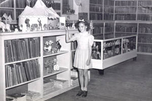 Little girl in Carnegie Library, c. 1951